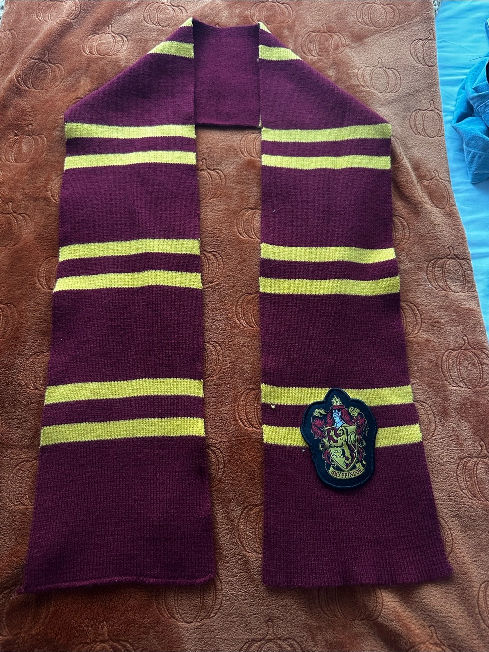 Warner Bros. Burgundy and Yellow Gryffindor-Style Kids Knit Scarf